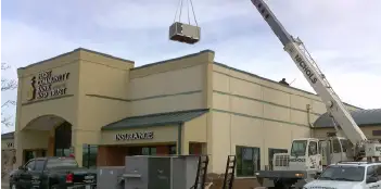 Commercial HVAC maintenance work